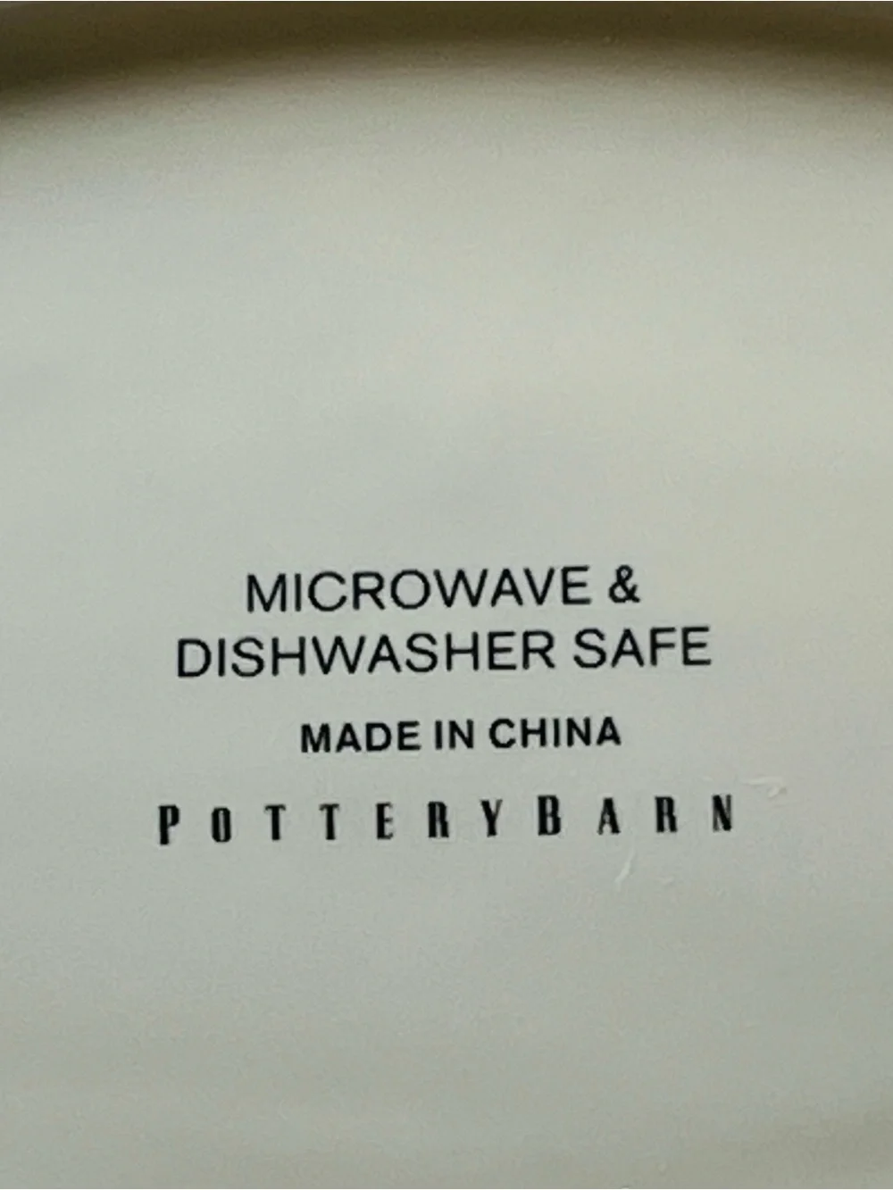Pottery Barn oval ceramic